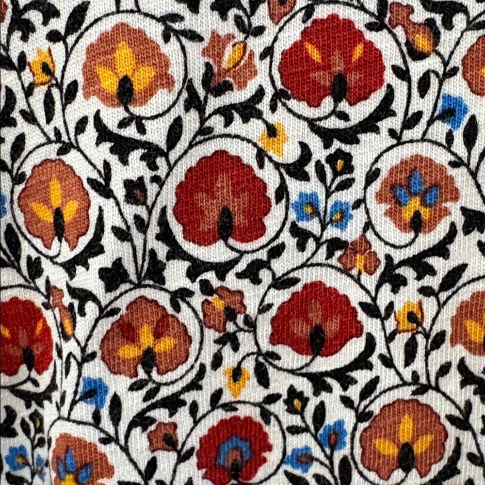 Boden Red and Blue Floral cotton Dress - size 10 - short sleeve- 100% cotton - Picture 5 of 6